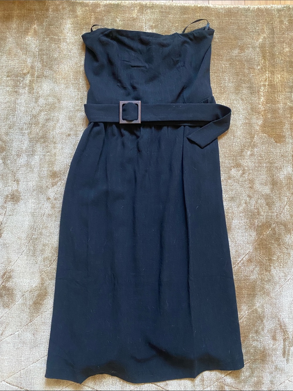 Monteau 🖤 Strapless Belted Midi Dress
